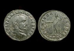Galerius, as Caesar, Follis, Genius of the Caesars reverse